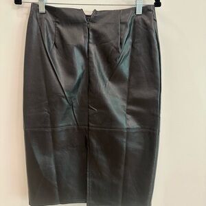 Elegant Black Leather Skirt